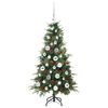 vidaXL Albero di Natale Artificiale con Rami Pieghevoli Verde 120 cm