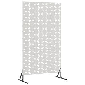vidaXL Schermo per Privacy 100 x 50 x 180 cm Acciaio Inox Argento