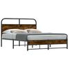 vidaXL Giroletto senza Materasso Rovere Fumo 140x190 cm in Truciolato