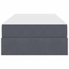 vidaXL Letto con contenitore e materasso Grigio scuro 100 x 200 cm
