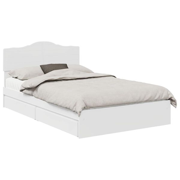 vidaXL Letto con Contenitore Bianco 120 x 190 cm Legno multistrato