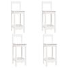 vidaXL Set da Bar 5 pz Bianco in Legno Massello di Pino