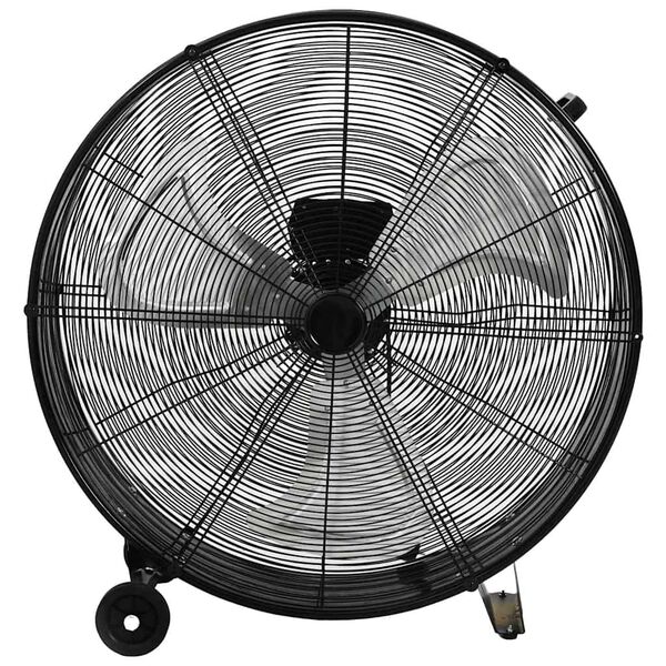 vidaXL Ventilatore a Tamburo Industriale 77 cm 187,7 W Nero