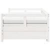 vidaXL Divano Letto con Rotelle e Materasso Bianco 80x200 cm in Pino
