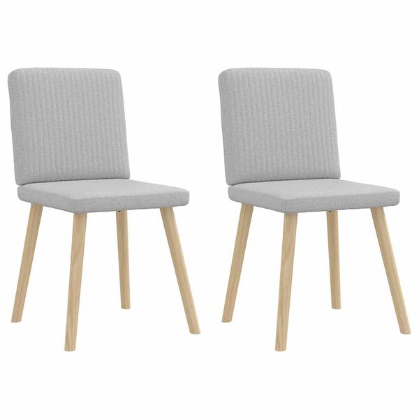 vidaXL Sedie da Pranzo 2 pz Grigio Nuvola in Tessuto