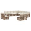 vidaXL Set Divano da Giardino 13 pz Beige polyrattan