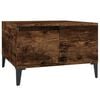 vidaXL Tavolino da Salotto Rovere Fumo 55x55x36,5 cm Legno Multistrato
