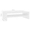 vidaXL Supporto per Monitor Bianco 42x24x13 cm Legno Multistrato