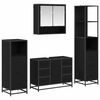vidaXL Set di mobili per il bagno 4 pz Rovere Nero 80 x 33 x 60 cm