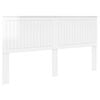 vidaXL Testiera con testiera Bianco Lucido 180 cm Legno multistrato