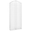 vidaXL Cesto Gabbione ad Arco 100x30x220/240 cm Ferro Zincato