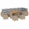 vidaXL Set Divano da Giardino 10 pz Beige polyrattan