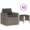 vidaXL Set Divani da Giardino 4 pz con Cuscini in Polyrattan Grigio