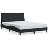 vidaXL Giroletto senza Materasso Nero 140x190 cm in Velluto