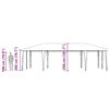 vidaXL Tenda Party Bianco 800 x 400 x 266 cm Poliestere e Acciaio