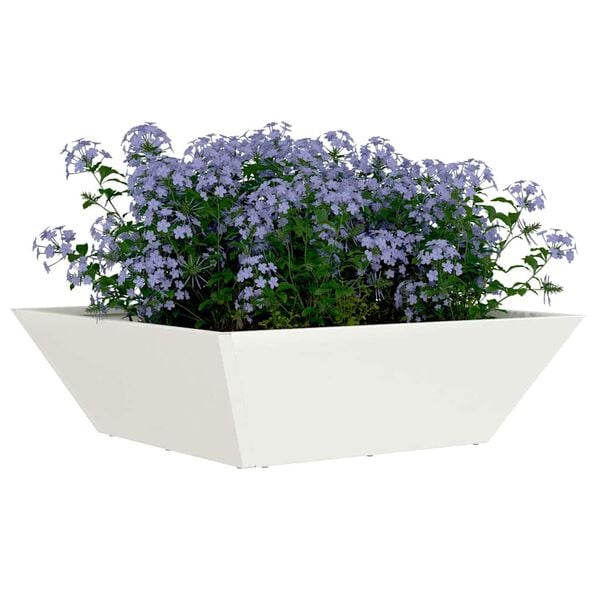 vidaXL Vaso da giardino Bianco 50 x 50 x 15 cm