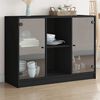 vidaXL Credenza Nero 102x37x75,5 cm in Legno Multistrato
