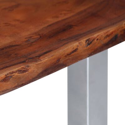 vidaXL Tavolino da Caffè con Bordi Vivi 115x60x40 cm Massello Acacia