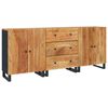 vidaXL Credenze 3 pz in Legno Massello di Acacia