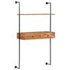 vidaXL Scrivania a Parete 90x40x170 cm in Legno Massello di Acacia