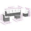 vidaXL Set Divani da Giardino 7 pz con Cuscini Grigio in Polyrattan