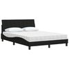 vidaXL Letto con Materasso Hanko Nero 120x200 cm in Tessuto