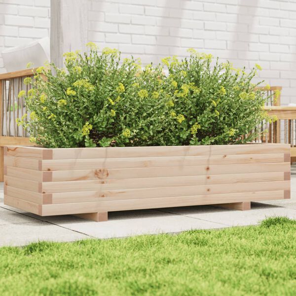 vidaXL Fioriera da Giardino 110x40x26,5 cm in Legno Massello di Pino