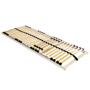 vidaXL Base a doghe Marrone 70 x 190 cm Legno massello di faggio