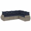vidaXL Set Divani da Giardino 6 pz con Cuscini Grigio in Polyrattan