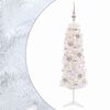 vidaXL Albero di Natale Artificiale Slim con Palline 120 cm 150 LED