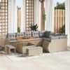 vidaXL Set Divano da Giardino 12 pcs Beige polyrattan