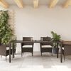 vidaXL Tavolo Giardino Piano in Vetro Marrone 190x90x75 cm Polyrattan