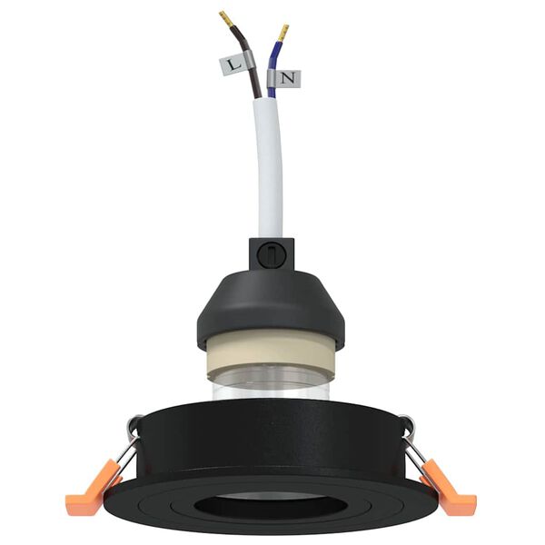 vidaXL Spotlight 24 pcs Nero 9 x 9 x 2 cm Alluminio