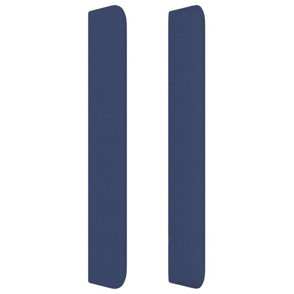 vidaXL Testiera ad Orecchio Blu 203x16x118/128 cm in Tessuto
