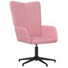 vidaXL Sedia Relax Rosa in Velluto