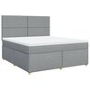vidaXL Giroletto a Molle con Materasso Grigio Chiaro180x200 cm Tessuto