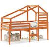 vidaXL Letto a Soppalco con Tetto Cera 80x200 cm in Legno di Pino
