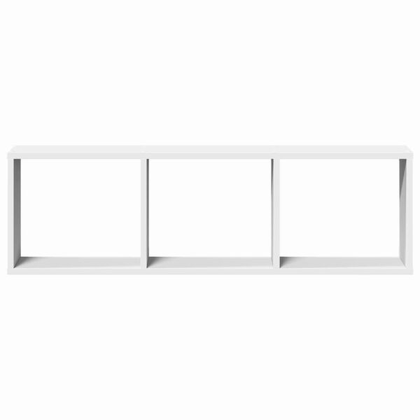 vidaXL Mobile a Parete 100x16x30 cm Bianco in Legno Multistrato