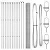 vidaXL Fissaggio a terra esagonale per recinzione 25 x 1,6 m Argento