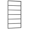 vidaXL Porta Scorrevole in Vetro ESG e Alluminio 102x205 cm Nera