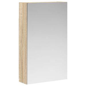 vidaXL Mobiletto per specchio da bagno Rovere Sonoma 30 x 10,5 x 50 cm