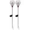 Luxform Lampioni Solari a LED da Giardino Pentagon 2 pz