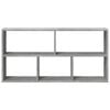 vidaXL Scaffale a Muro Grigio Cemento 100x25x50 cm Legno Multistrato