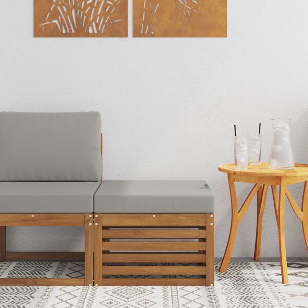 vidaXL Poggiapiedi da Esterno Legno di Acacia Massello Naturale