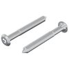 vidaXL Vite 2 pz Argento M6 x 50 mm Acciaio