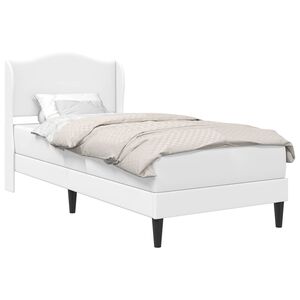 vidaXL Struttura del letto con testiera Bianco 90 x 200 cm Similpelle