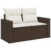 vidaXL Set Divani da Giardino 10pz con Cuscini in Polyrattan Marrone