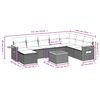 vidaXL Set Divani da Giardino 9 pz con Cuscini Grigio in Polyrattan