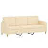 vidaXL Divano a 3 Posti con Cuscini Crema 180 cm in Tessuto