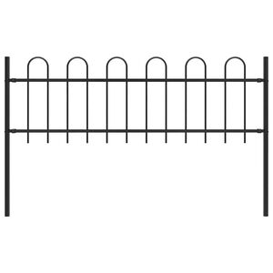 vidaXL Recinzione da Giardino BOXTEL con Parte ad Anello 170x60cm Nero